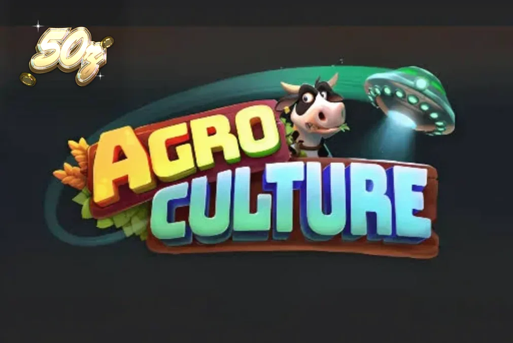 Tampilan visual slot AgroCulture dengan tema alien dan peternakan